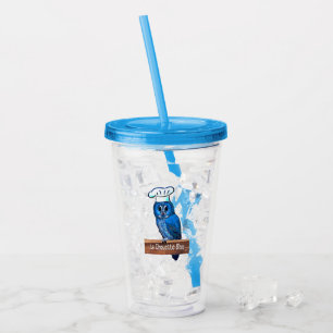 Verre En Acrylique Café La Chouette Bleue