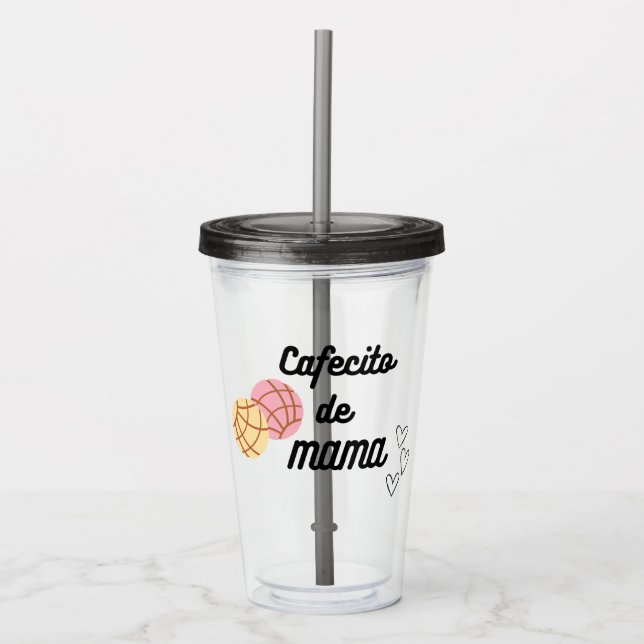 Verre En Acrylique Cafecito et conchas de Maman  (Devant)