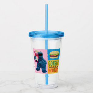 Verre En Acrylique Camion fourré de Cookie Monster Gonger Make Foo