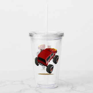Verre En Acrylique Camion monstre de dessin animé