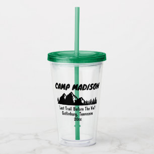 Verre En Acrylique Camp de vacances pour enterrement de vie de jeune