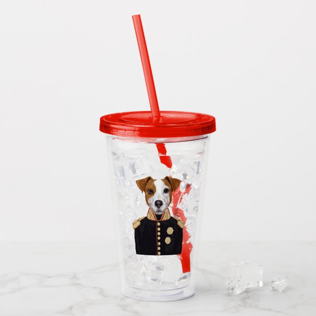 Verre En Acrylique Capitaine Jack Russell (Devant glace)