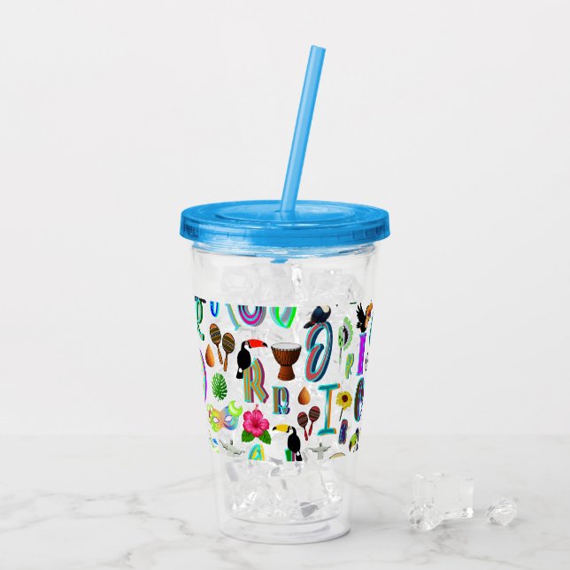 Verre En Acrylique Carnaval (Dos glace)