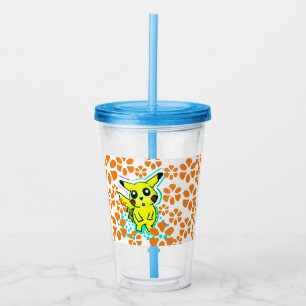 Verre En Acrylique Casquette et paille de tasse de l'eau de Pikachu