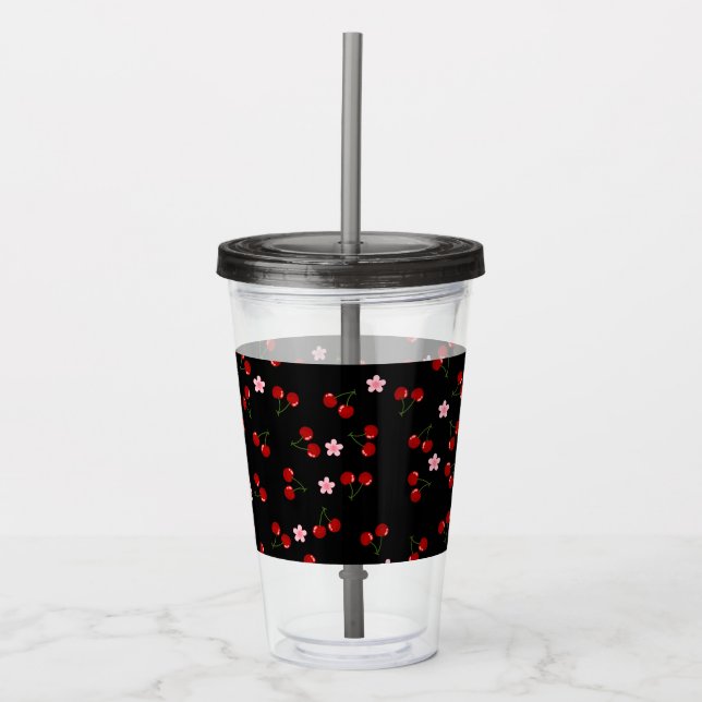 Verre En Acrylique Cerises noires (Devant)
