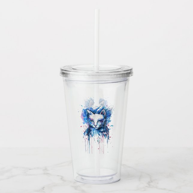 Verre En Acrylique Chaton (Devant)
