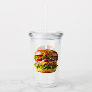Verre En Acrylique ChaussureHabille hamburger empilé thic