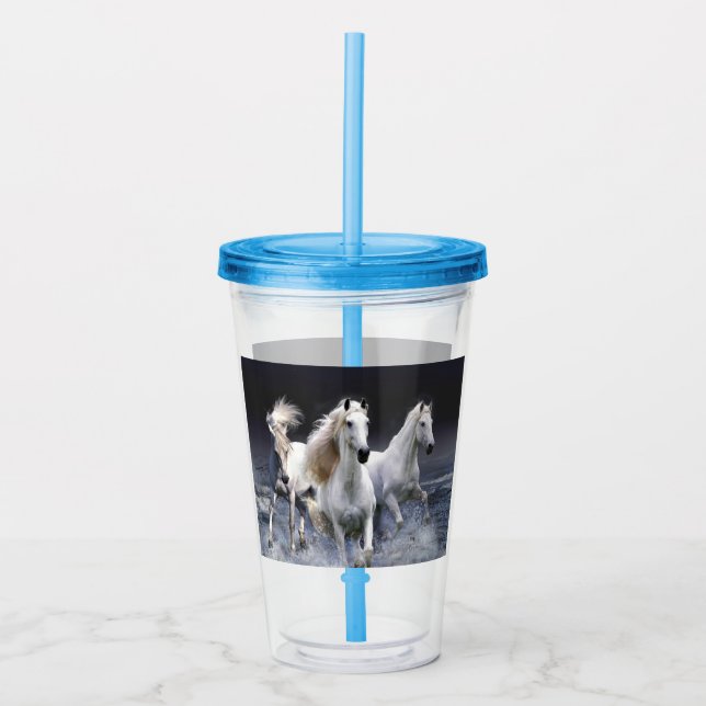 Verre En Acrylique Chevaux à lancer l'oreiller (Devant)