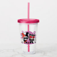 Chibi Harley Quinn & Chibi Catwoman Avec Chats