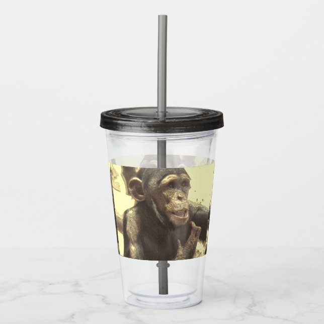 Verre En Acrylique Chimp métallique (Devant)