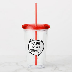 Verre En Acrylique Chose Un Chose Deux - Papa de toutes les Choses