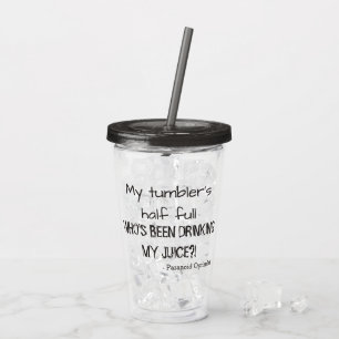 Verre En Acrylique Citation drôle de l'optimiste paranoïaque