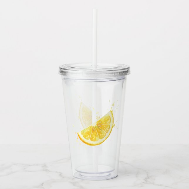 Verre En Acrylique Citron (Devant)