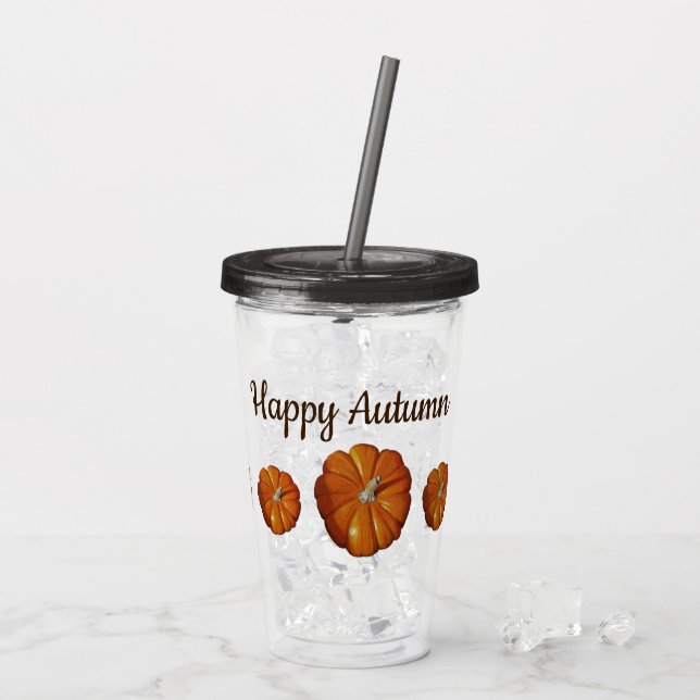 Verre En Acrylique Citrouille Tumbler (Dos glace)