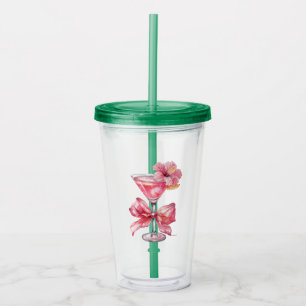 Verre En Acrylique Cocktail rose Fl