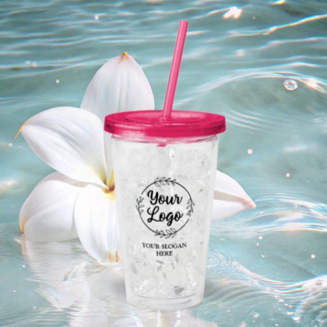 Verre En Acrylique Code qr du logo personnalisé (Créateur téléchargé)