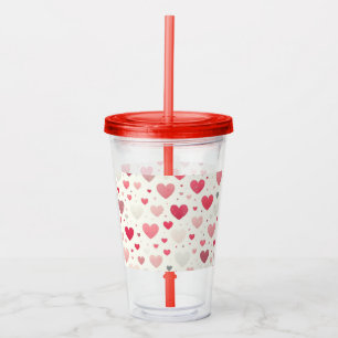 Verre En Acrylique Coeur coloré de la Saint Valentin