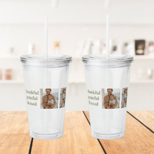 Verre En Acrylique Collage moderne Trois photos   Bon thanksgiving Ac