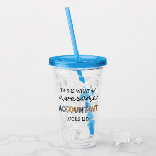 Verre En Acrylique Comptable personnalisé Funny Comptable génial