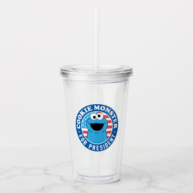 Verre En Acrylique Cookie Monster pour le président (Devant)