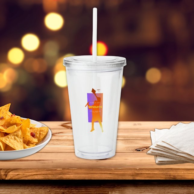 Verre En Acrylique Coucher de soleil vibrant Tech moderne Diplômé (Créateur téléchargé)