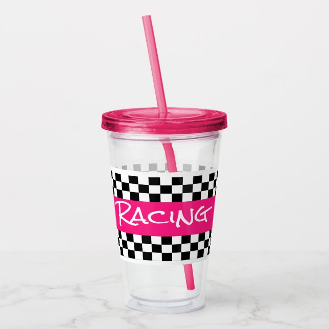 Verre En Acrylique Coupe Dames Rose Racing (Gauche)