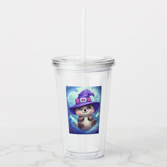 Verre En Acrylique Coupe en plastique Magical Sea Otter Witch (Devant)
