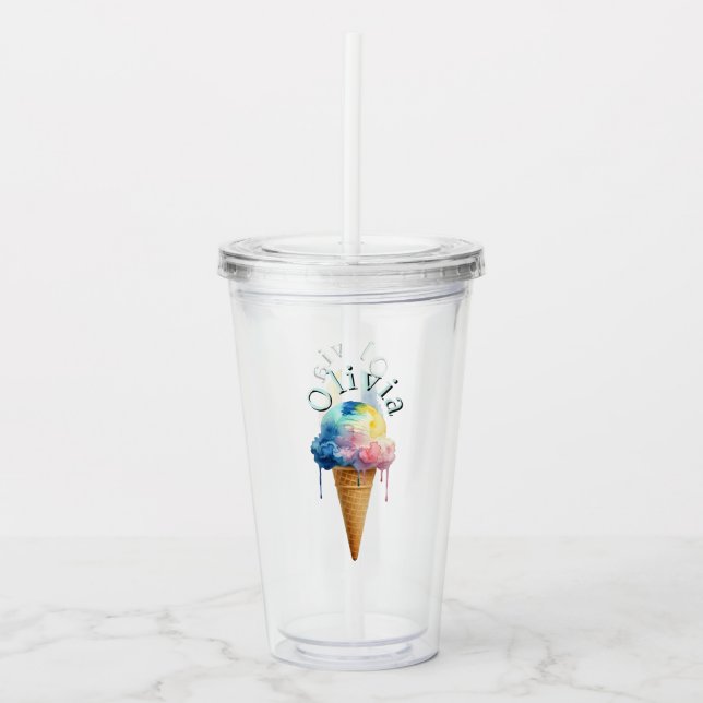 Verre En Acrylique Crème Glacée (Devant)