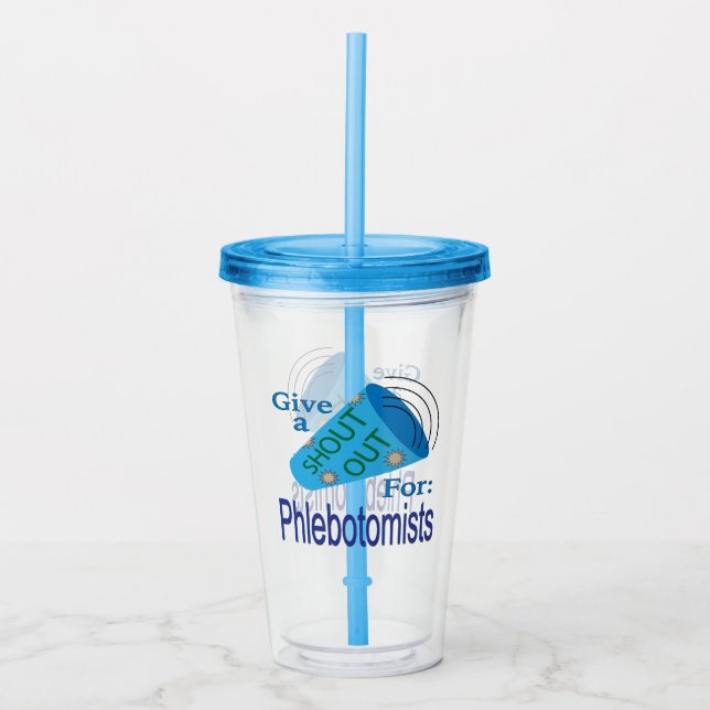 Verre En Acrylique Criez pour les phlébotomistes (Devant)