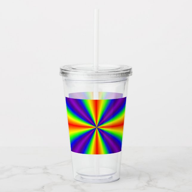 Verre En Acrylique Croix Arc-en-ciel (Devant)