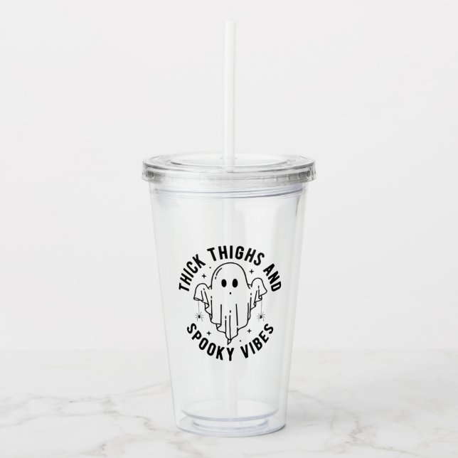 Verre En Acrylique "Cuirs Épais Et Vibes Éffrayantes" (Devant)