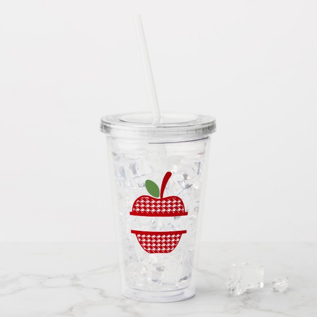 Verre En Acrylique Culbuteur de monogramme d'Apple (Devant glace)
