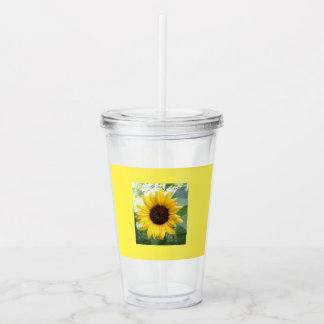 Verre En Acrylique Culbuteur de plastique de tournesol d'été
