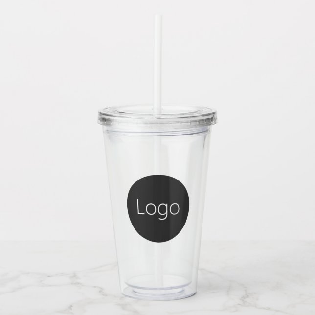 Verre En Acrylique Custom Business Logo (Devant)