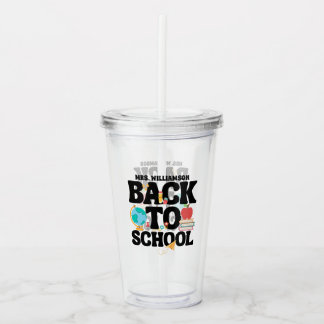 Verre En Acrylique Cute Back To School Teacher