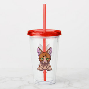 Verre En Acrylique Cute chat