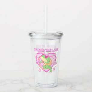 Verre En Acrylique Cute Cupid Frog - Étaler l'amour