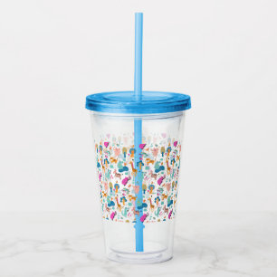 Verre En Acrylique Cute et colorée Jungle Animaux Motif