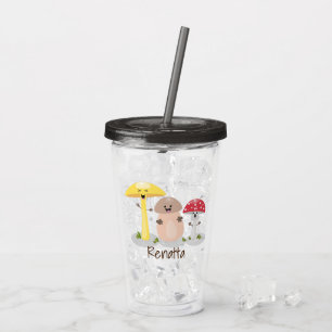 Verre En Acrylique Cute kawaii champignon champignon toadstool