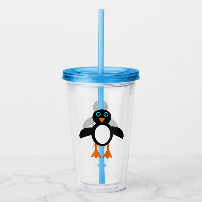 Verre En Acrylique Cute Penguin (Devant)