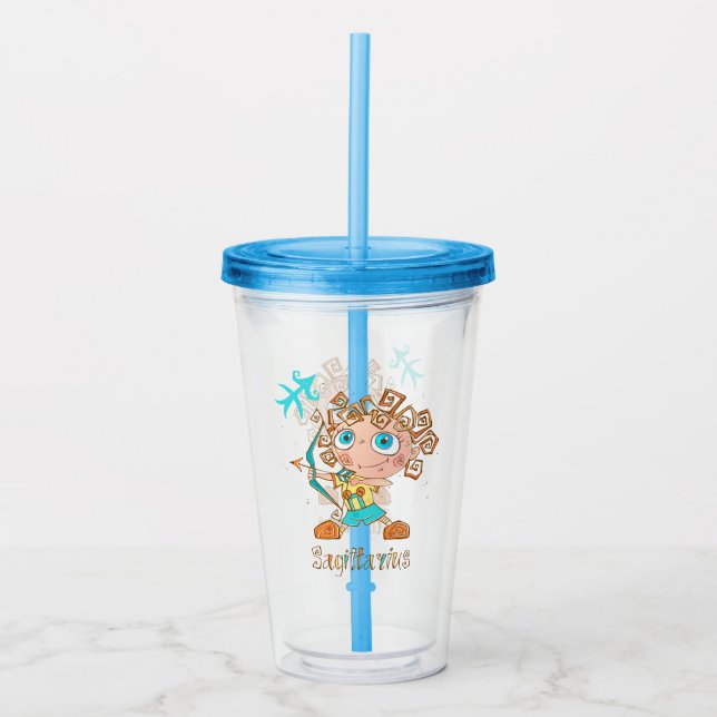 Verre En Acrylique Cute Sagittarius (Devant)