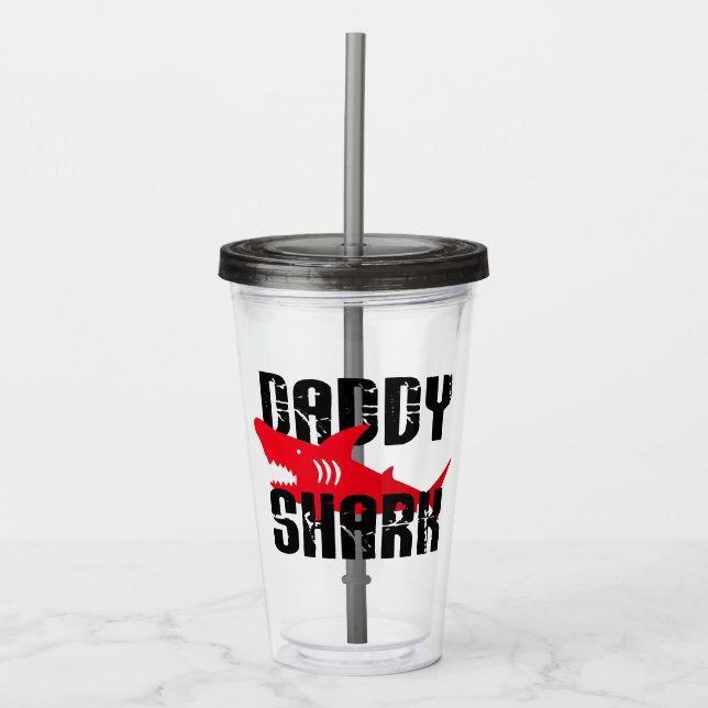 Verre En Acrylique Daddy Shark Worn Graphic (Devant)