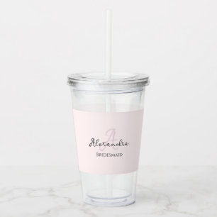 Verre En Acrylique Demoiselle d'honneur Moderne Minimaliste Script En
