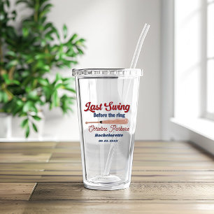 Verre En Acrylique Dernier swing avant la bague Baseball Enterrement