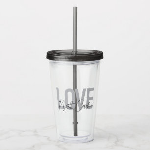 Verre En Acrylique Design urbain simple, moderne, Amour Caroline du N