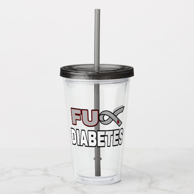 Verre En Acrylique Diabète FU (Devant)