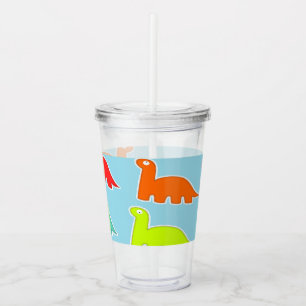 Verre En Acrylique Dinos en bleu