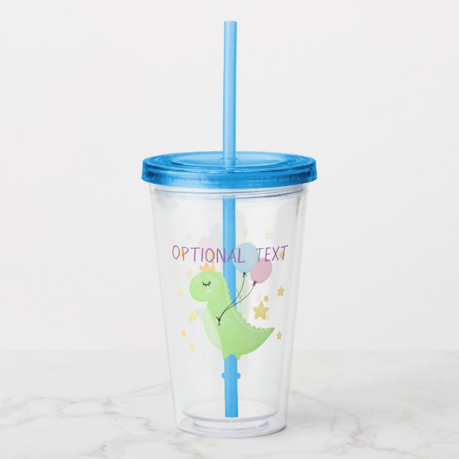 Verre En Acrylique Dinosaure à ballons (Devant)