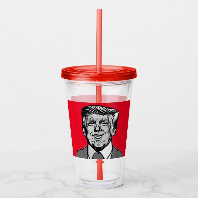 VERRE EN ACRYLIQUE DONALD TRUMP (Devant)