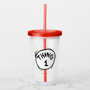 Verre En Acrylique Dr. Seuss Chose Un Chose Deux - Chose Un